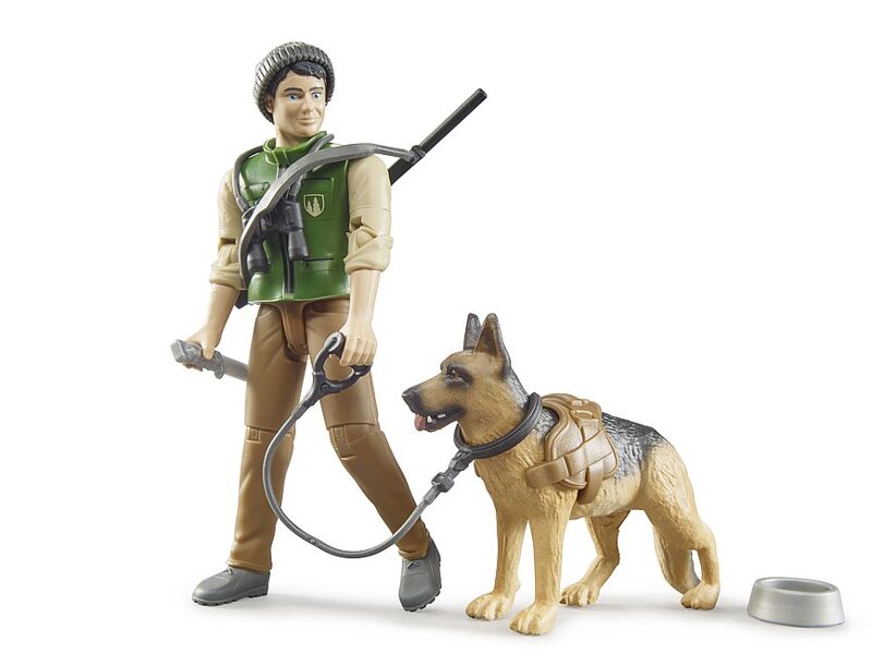 bworld mežsargs ar suni un ekipējumu BRUDER (62660)